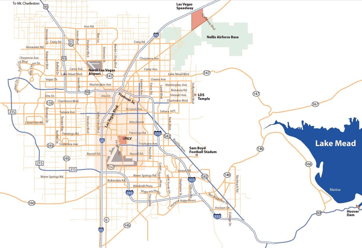 mapa de Las Vegas