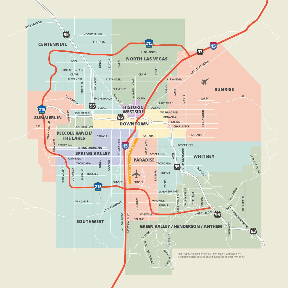 mapa Vegas